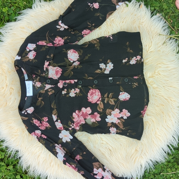 The Children's Place Other - CHILDREN'S place Little Girls Black Floral Cardigan/ 4